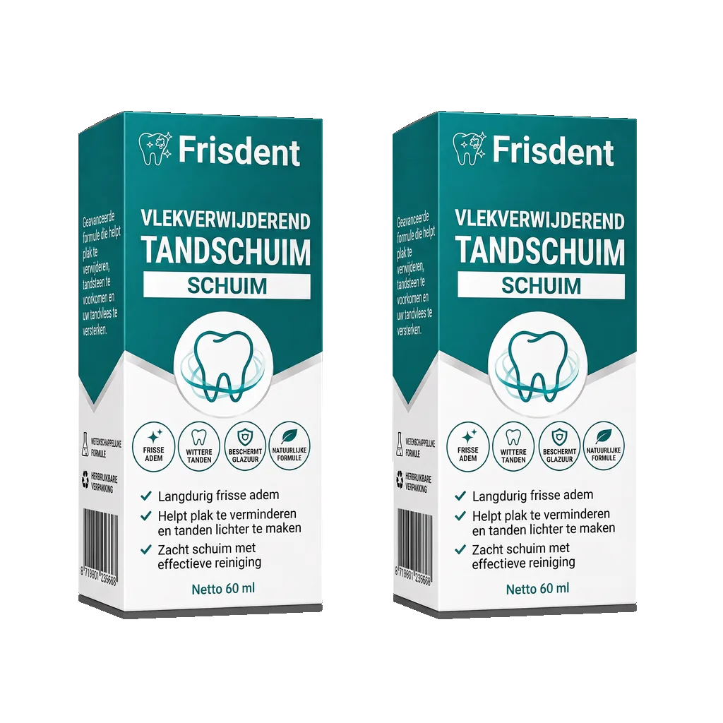 Frisdent Vlekverwijderend Tandschuim - 2 flesjes