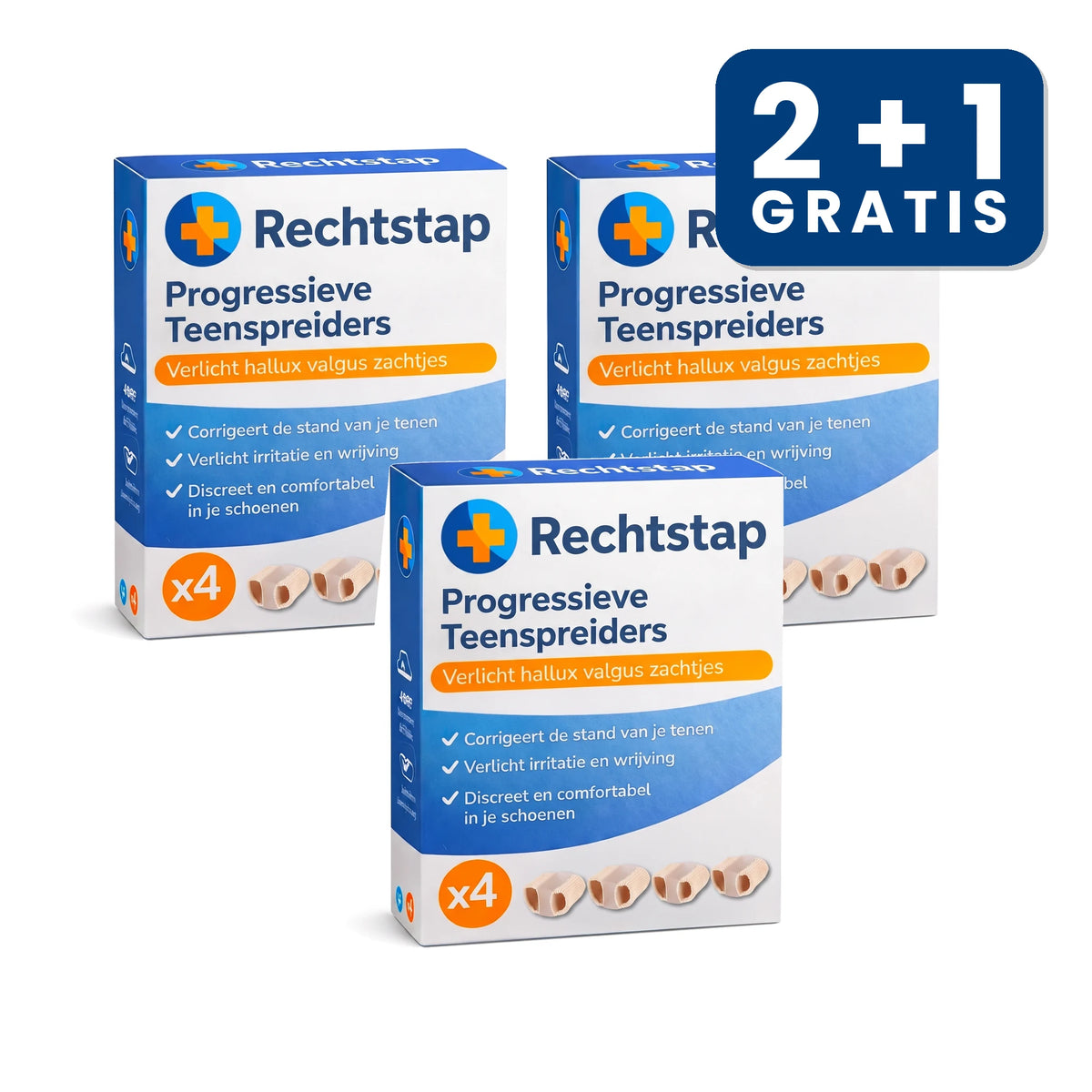 2 + 1 Rechtstap - 2 betalen, 1 gratis